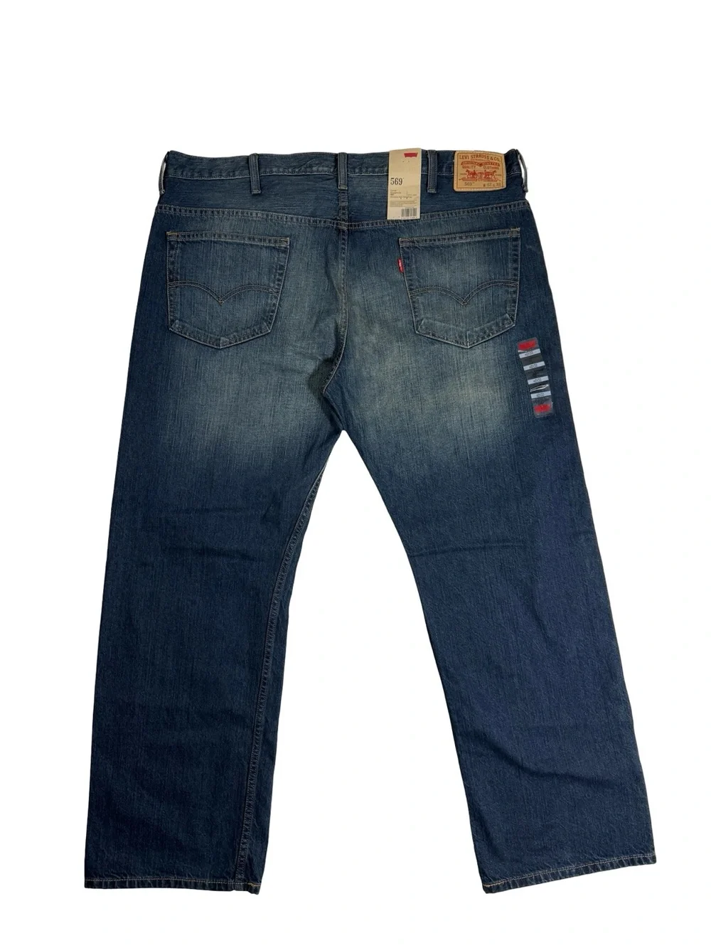 Levi’s 569 Loose Straight Jeans 42x32 Medium Wash Skater Cotton Denim Casual NWT